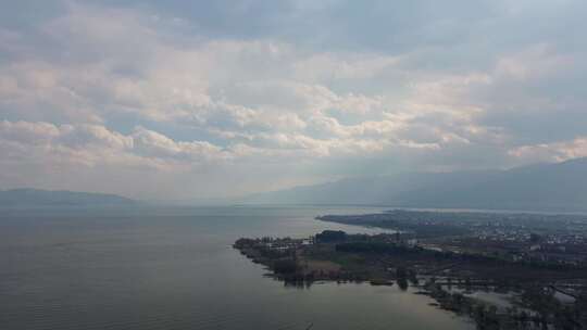 湖泊山川全景俯瞰