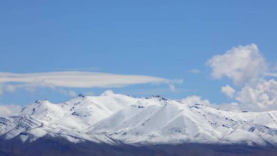 自然风光绝美西藏雪山高原湖泊云层延时
