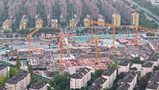 中国浙江宁波 施工中的工地航拍合集