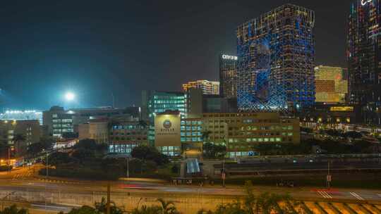 澳门科技大学夜景固定延时