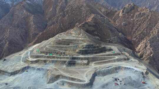 西北采矿场 露天采矿场 工厂 矿场视频素材模板下载