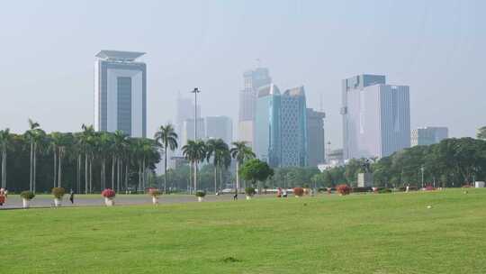 印尼雅加达独立广场城市视频素材模板下载