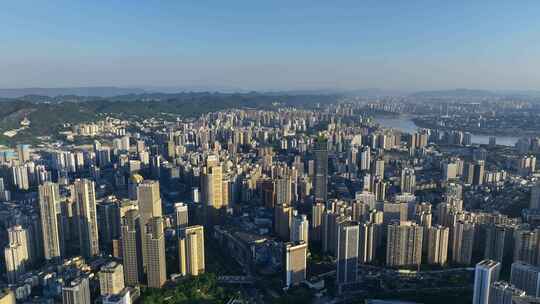 4K重庆城市南坪高空航拍