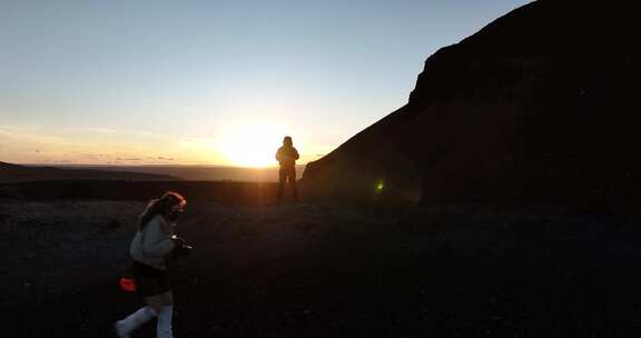 乌兰哈达火山夕阳风光