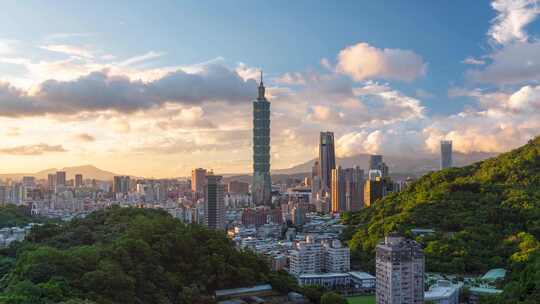 台湾101大厦夜景延时拍摄视频素材模板下载