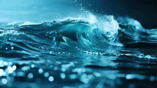 抽象海浪粒子科技感流动背景视频