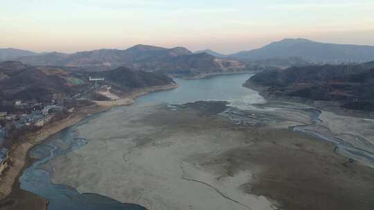 航拍 风景 景色 河流 河道 水 湖