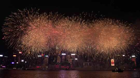 4K香港维多利亚港烟花