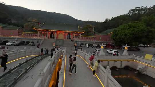 穿越机航拍陆丰清云山定光禅寺