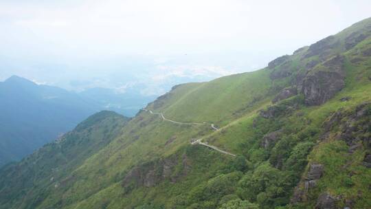 航拍武功山自然地貌石峰4k视频