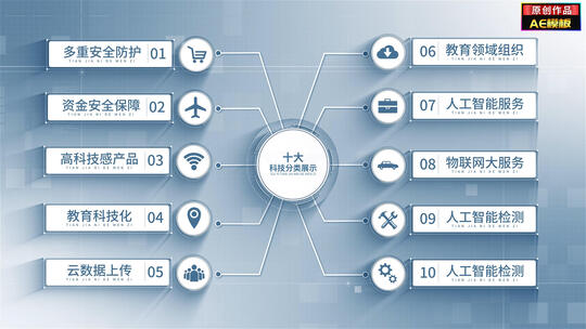 【无插件】信息科技分类（23456789-10)AE视频素材教程下载
