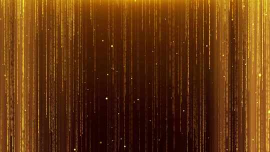 4K金色粒子光线雨大气背景循环