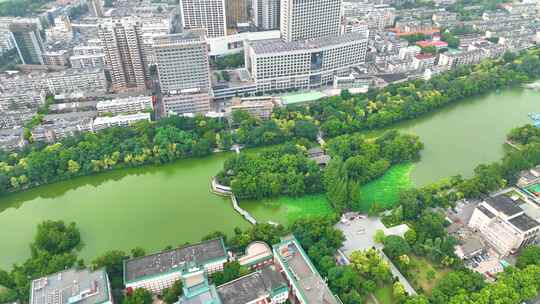 安徽省合肥市包河区包公园包孝肃公祠航拍城