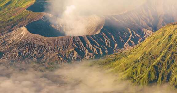 航拍印尼Bromo火山