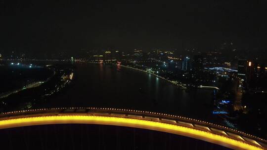 上海卢浦大桥夜景4K航拍