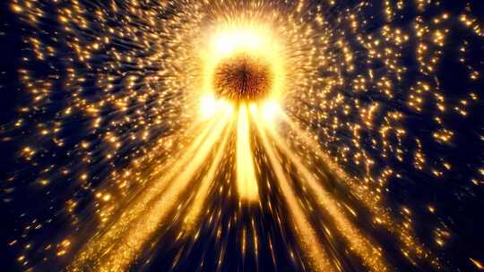 金色粒子特效光芒背景素材