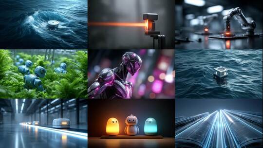 机器人环境监测技术智能机器人守护地球环境高清在线视频素材下载