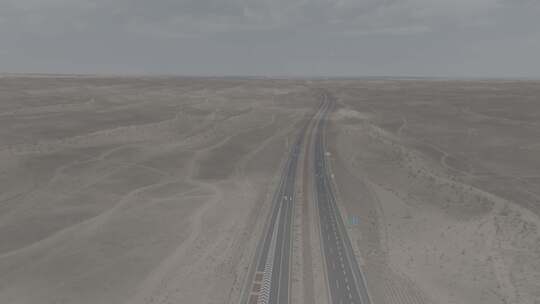 新疆s21沙漠公路航拍D-log原片