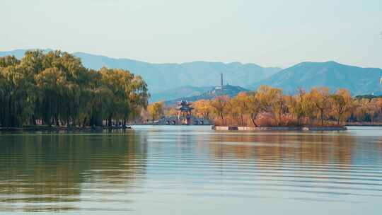 北京颐和园秋天风景