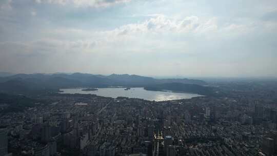 浙江杭州城市风光航拍