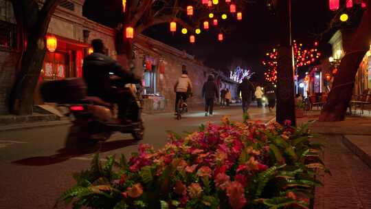 北京模式口古街春节年味市井繁荣