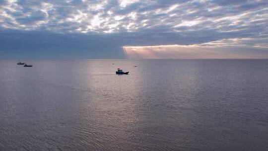 嘉兴海盐县观海园大海航拍