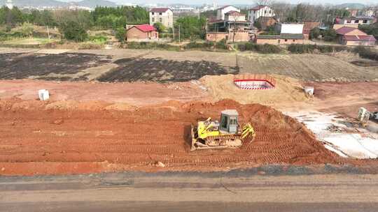 道路建设航拍镜头