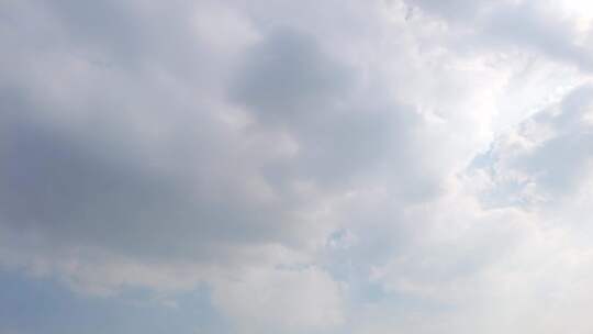 晴朗晴朗的夏日，在蓝天上移动的细云延时视频素材模板下载