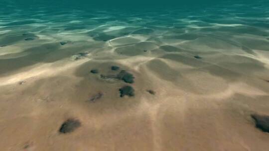 水下三维沙石海滩