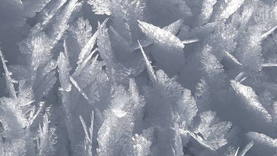 雪花形成的冰在阳光下闪闪发光视频素材模板下载