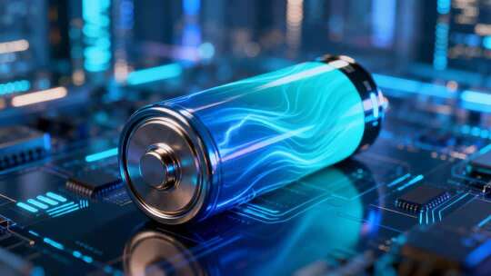 新能源电池充电能量科技概念视频