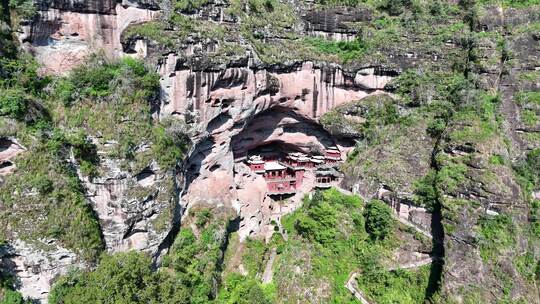 福建泰宁大金湖甘露寺航拍