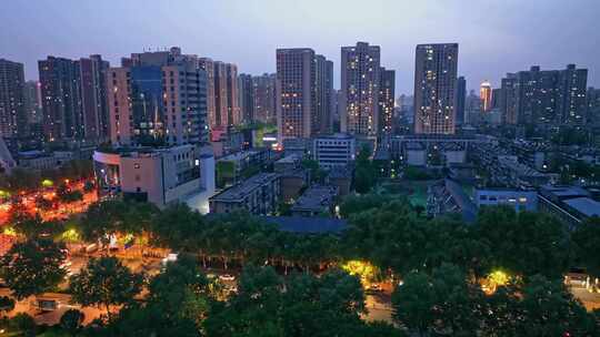 西安迎宾广场 休闲广场夜景