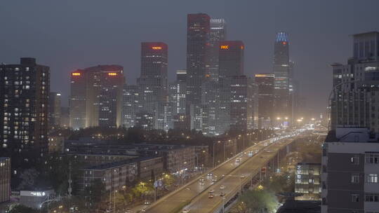 城市夜景 夜景车流