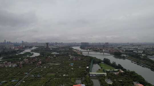 广东城郊农场航拍