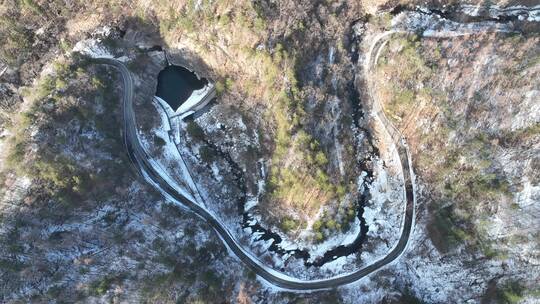 白云山雪景云海山峰航拍