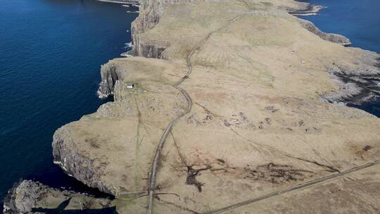 苏格兰天空之岛高地风光航拍视频素材模板下载