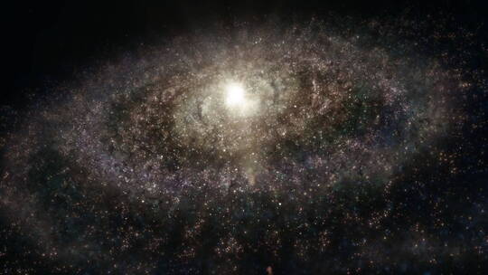 银河系螺旋星系的全帧广角镜头