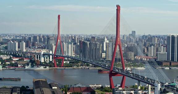 上海杨浦大桥航拍