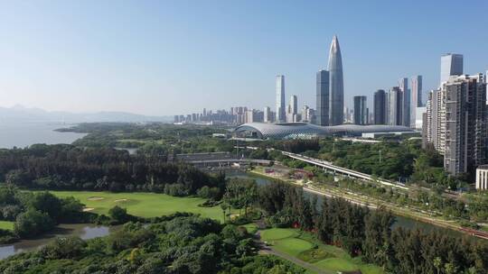 深圳南山后海cbd裙楼大景航拍