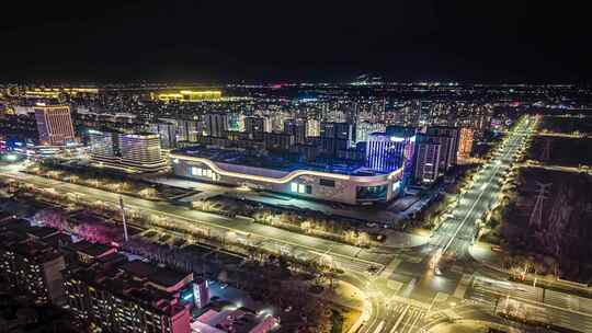 龙口市新城区夜景龙湖天街