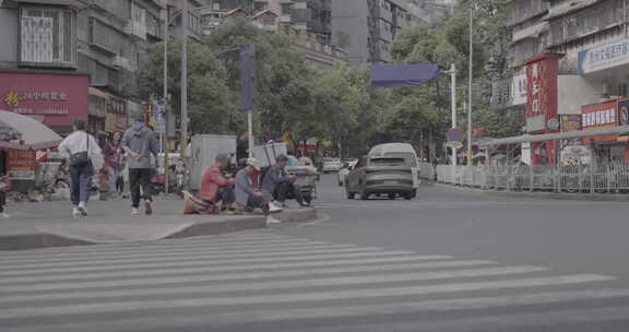 贵阳街景行人