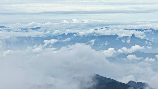 台州神仙居云雾缭绕群山积云云海延时