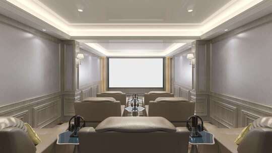 豪华家庭影院设计展示空镜合集
