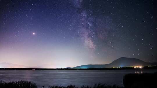 星空银河夜晚天文自然美景夜晚繁星视频素材模板下载