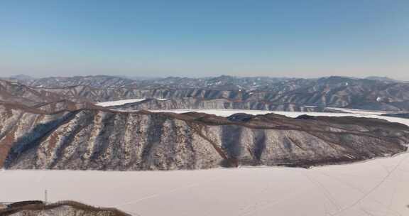 青山沟浑江冬季航拍