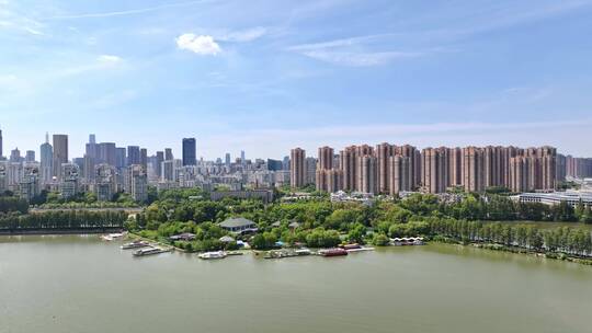 4K武汉东湖楚风园景区码头