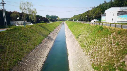 4K西安沣惠渠生态公园水利设施建筑