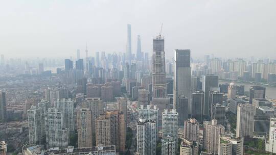 上海南浦大桥车流黄浦江全景特写4K航拍