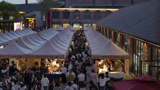陶溪川市集人群延时